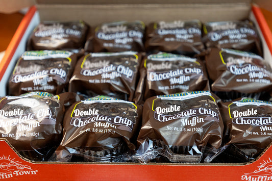 Classic Double Chocolate Chip Muffins 3.6 oz - 12 per case Madelines Pantry