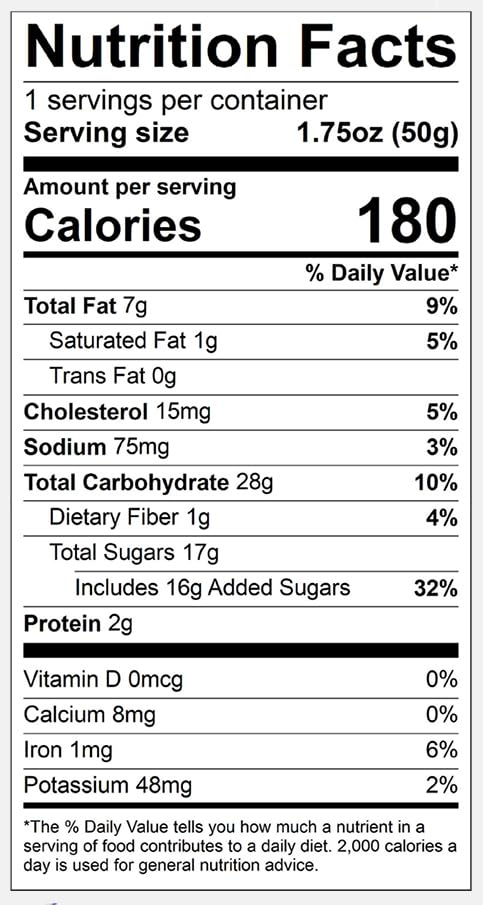 Whole Grain Blondie Brownie 1.75 oz. - 30 Brownies Per Box Madelines Pantry